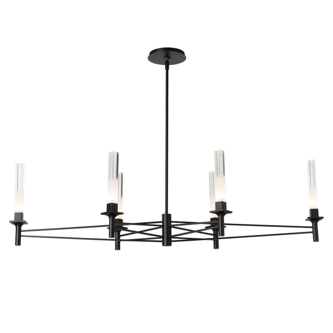 HUBBARDTON FORGE, TRUSS 6-ARM LINEAR CHANDELIER, CHANDELIER LIGHT