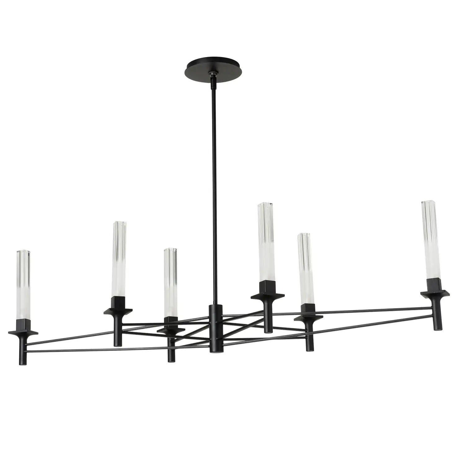 Hubbardton Forge, Truss 6-Arm Linear Chandelier, CHANDELIER LIGHT
