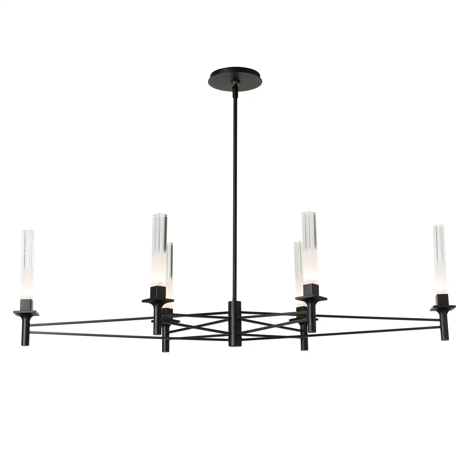 Hubbardton Forge, Truss 6-Arm Linear Chandelier, CHANDELIER LIGHT