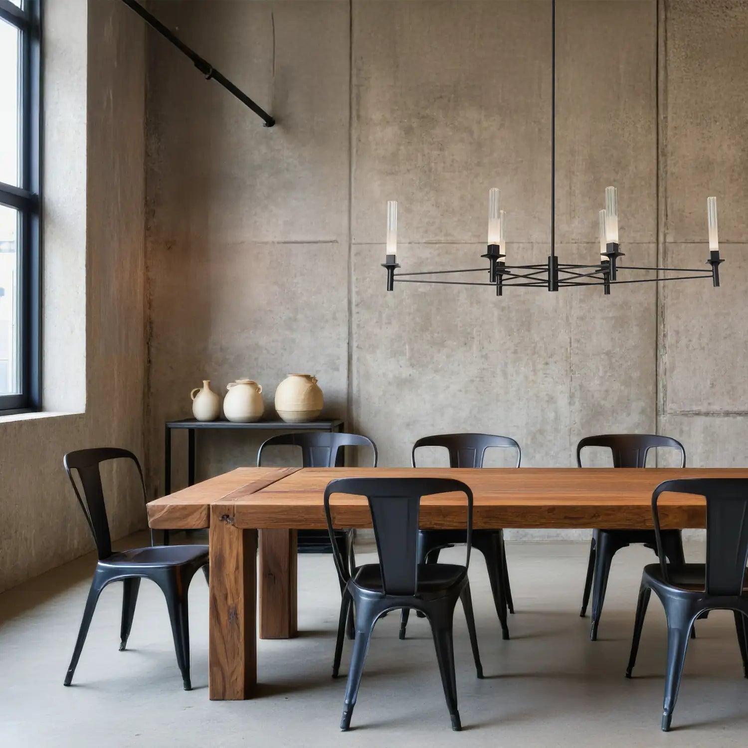 Hubbardton Forge, Truss 6-Arm Linear Chandelier, CHANDELIER LIGHT