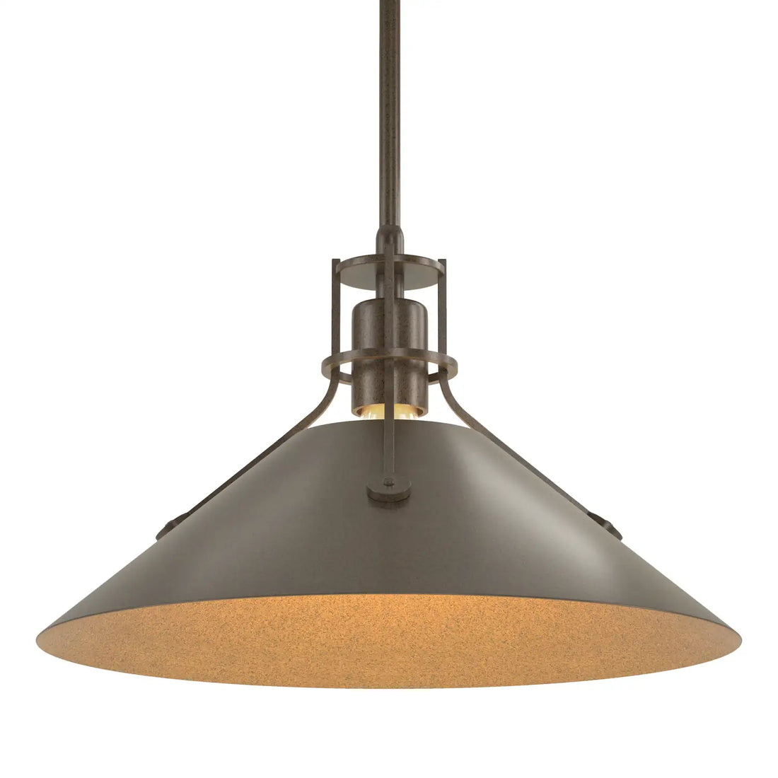 HUBBARDTON FORGE, HENRY STEEL SHADE PENDANT, PENDANT LIGHT