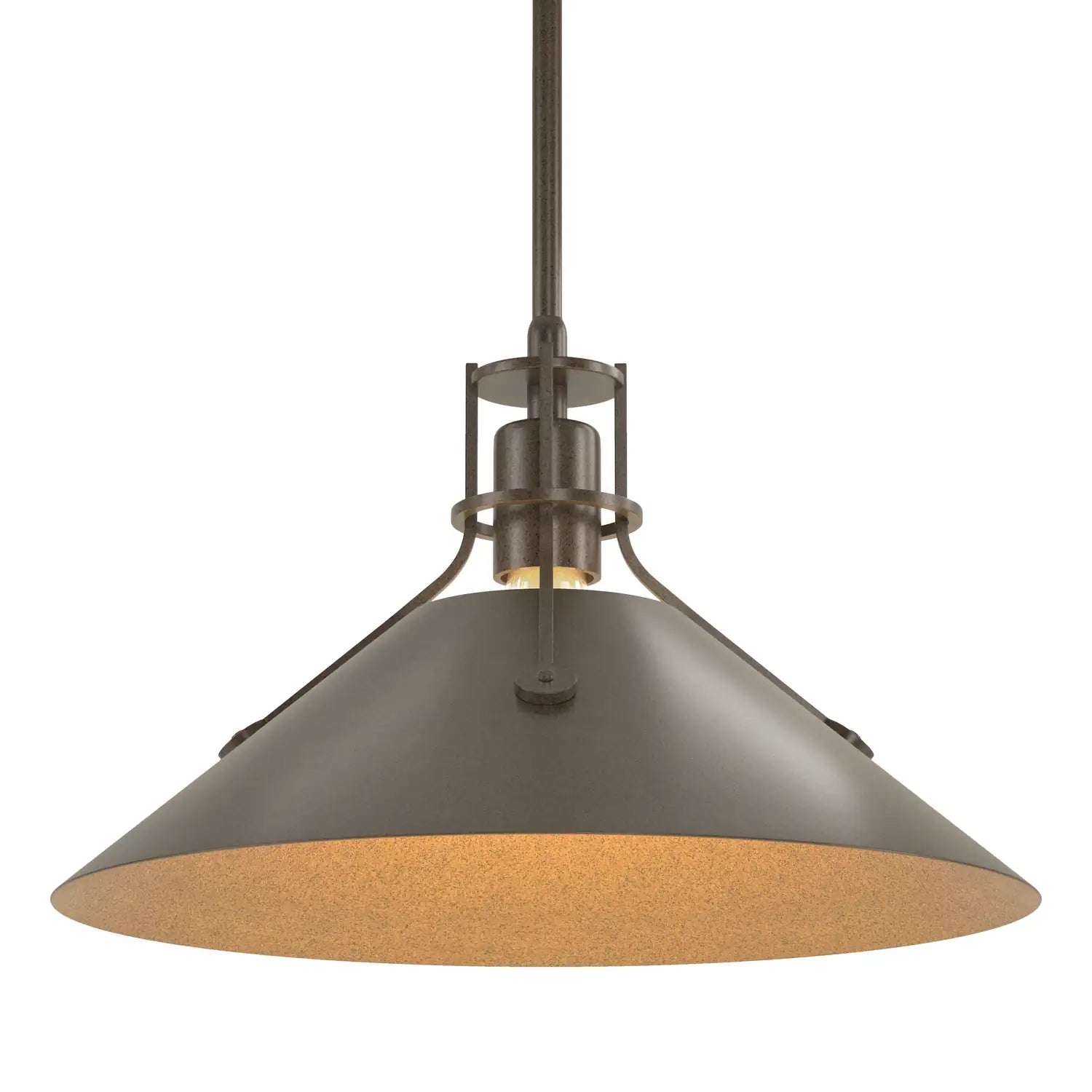 HUBBARDTON FORGE, HENRY STEEL SHADE PENDANT, PENDANT LIGHT