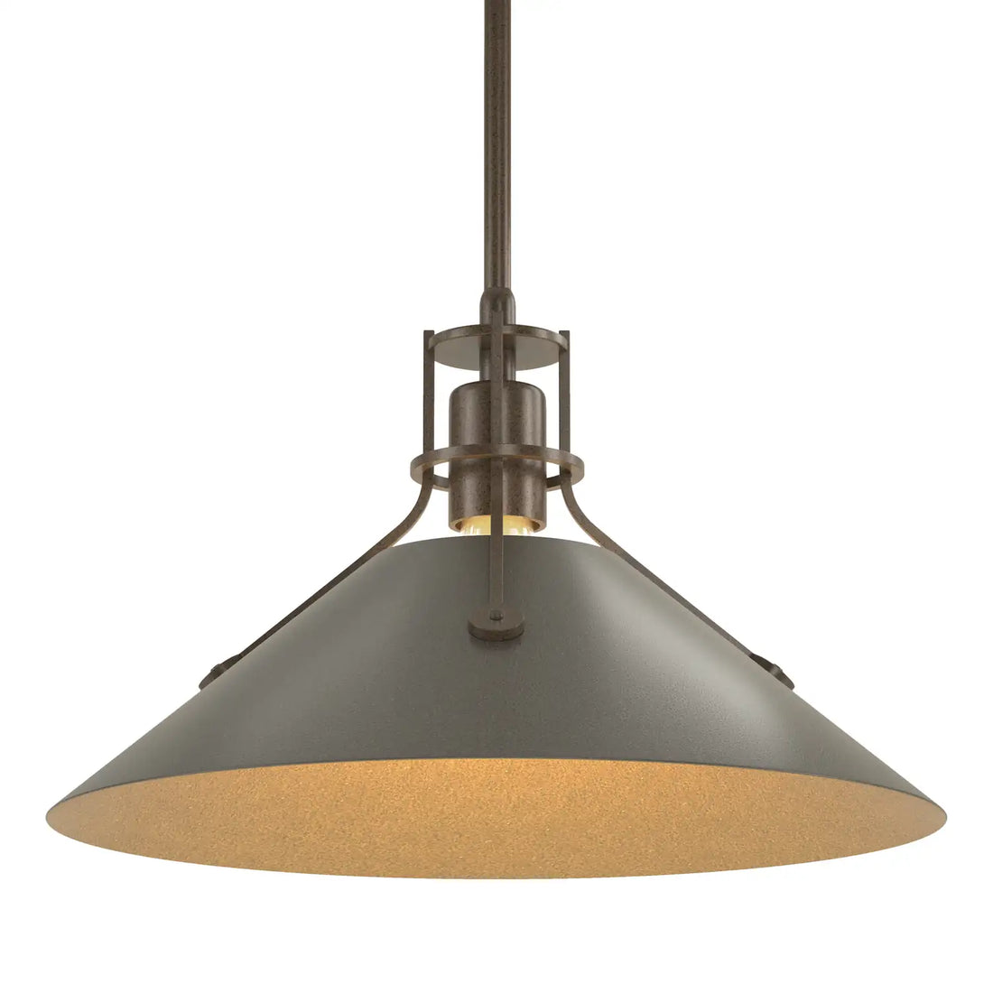 HUBBARDTON FORGE, HENRY STEEL SHADE PENDANT, PENDANT LIGHT