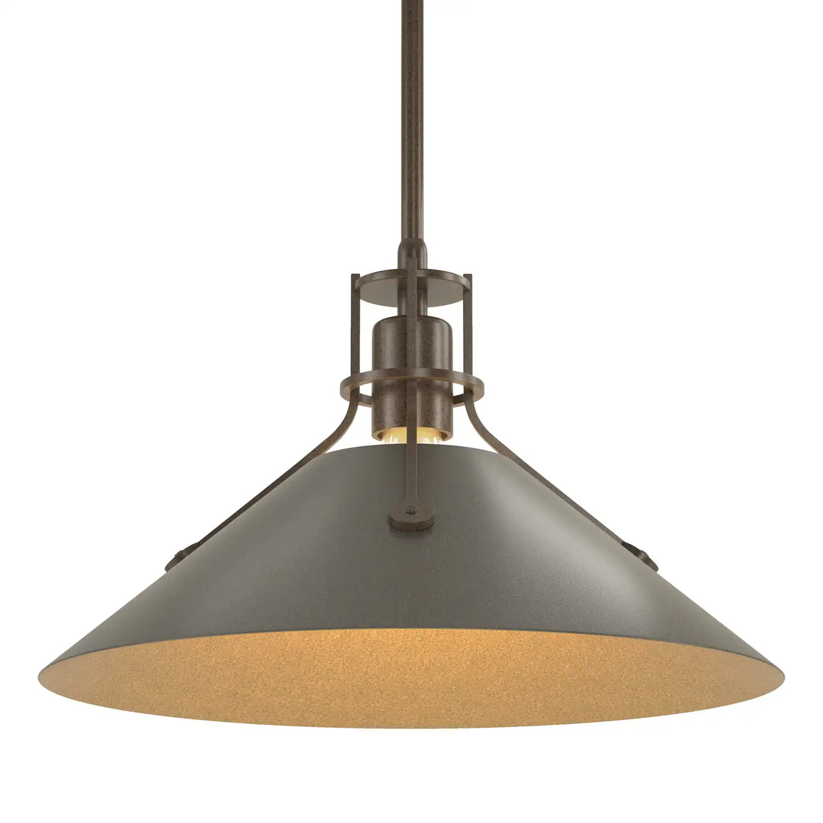 Hubbardton Forge, Henry Steel Shade Pendant, PENDANT LIGHT