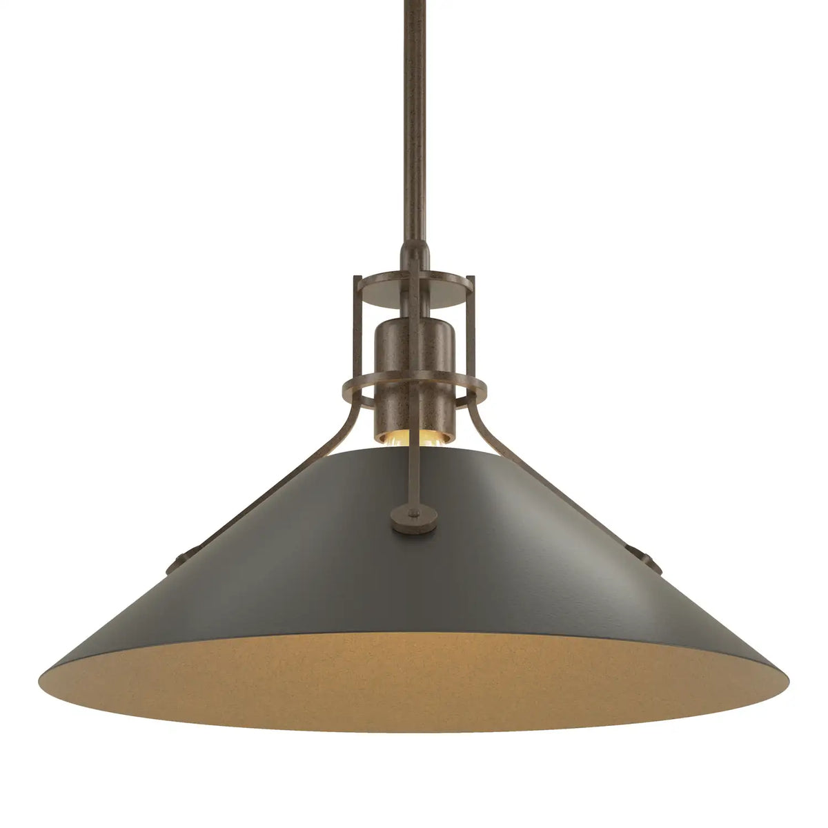 Hubbardton Forge, Henry Steel Shade Pendant, PENDANT LIGHT