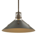 HUBBARDTON FORGE, HENRY STEEL SHADE PENDANT, PENDANT LIGHT
