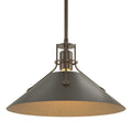 HUBBARDTON FORGE, HENRY STEEL SHADE PENDANT, PENDANT LIGHT