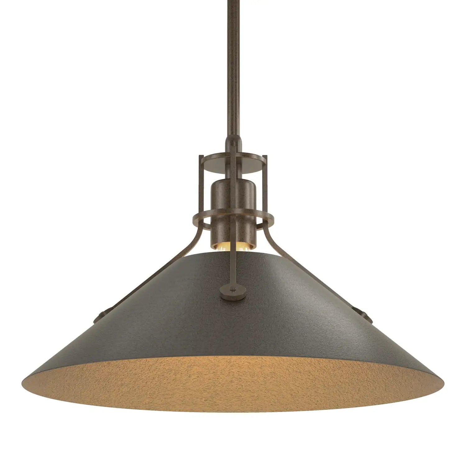 HUBBARDTON FORGE, HENRY STEEL SHADE PENDANT, PENDANT LIGHT