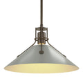 HUBBARDTON FORGE, HENRY STEEL SHADE PENDANT, PENDANT LIGHT