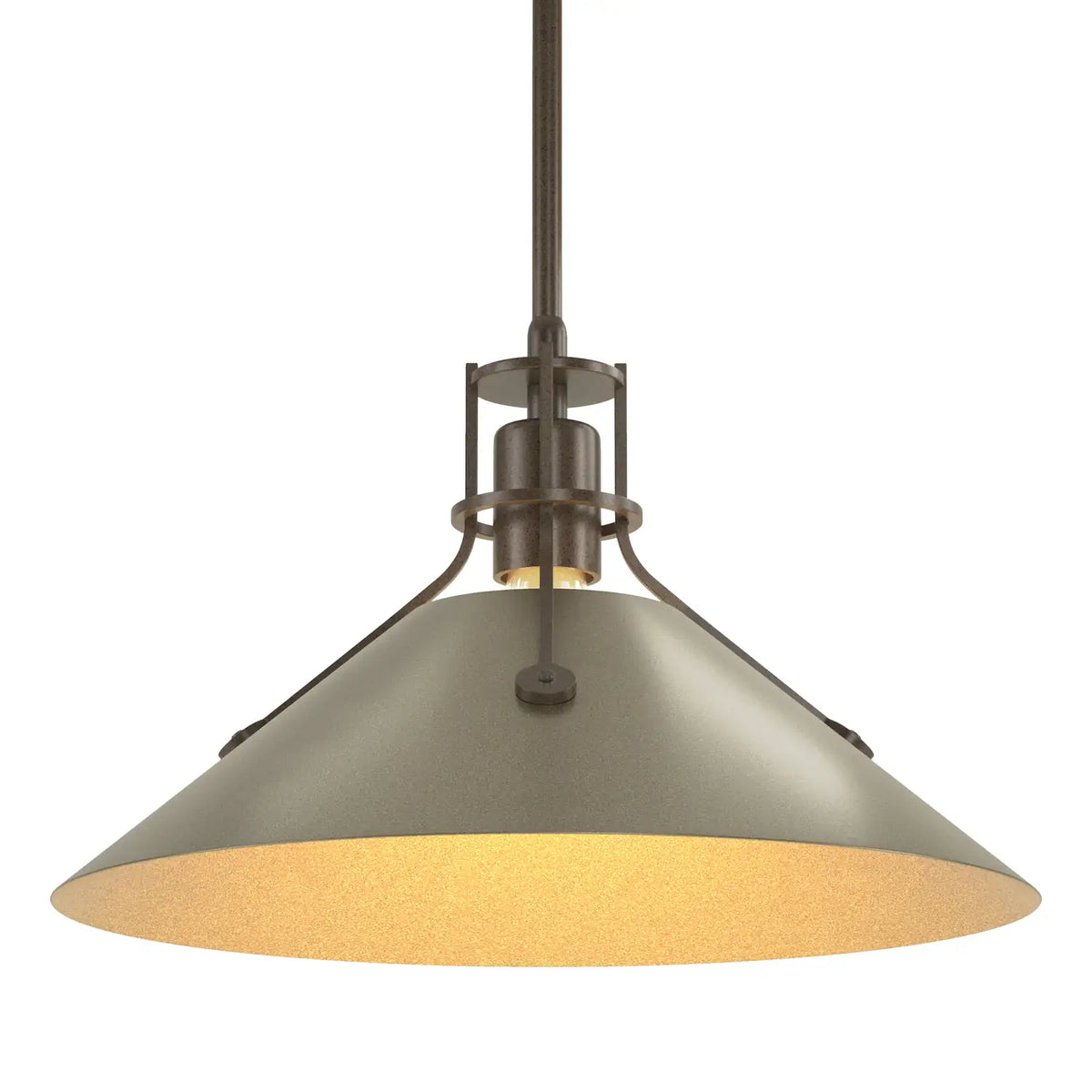 Hubbardton Forge, Henry Steel Shade Pendant, PENDANT LIGHT