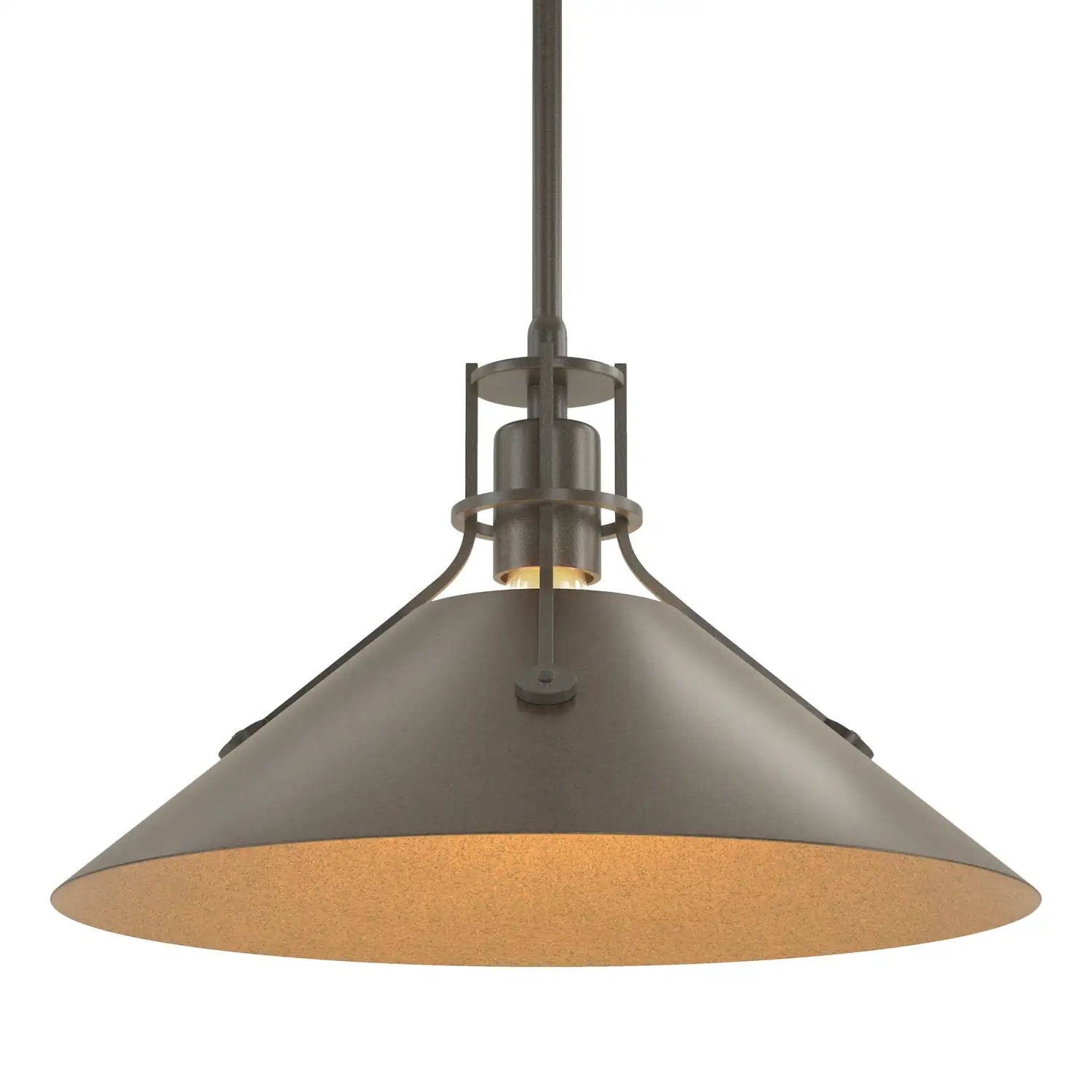 HUBBARDTON FORGE, HENRY STEEL SHADE PENDANT, PENDANT LIGHT