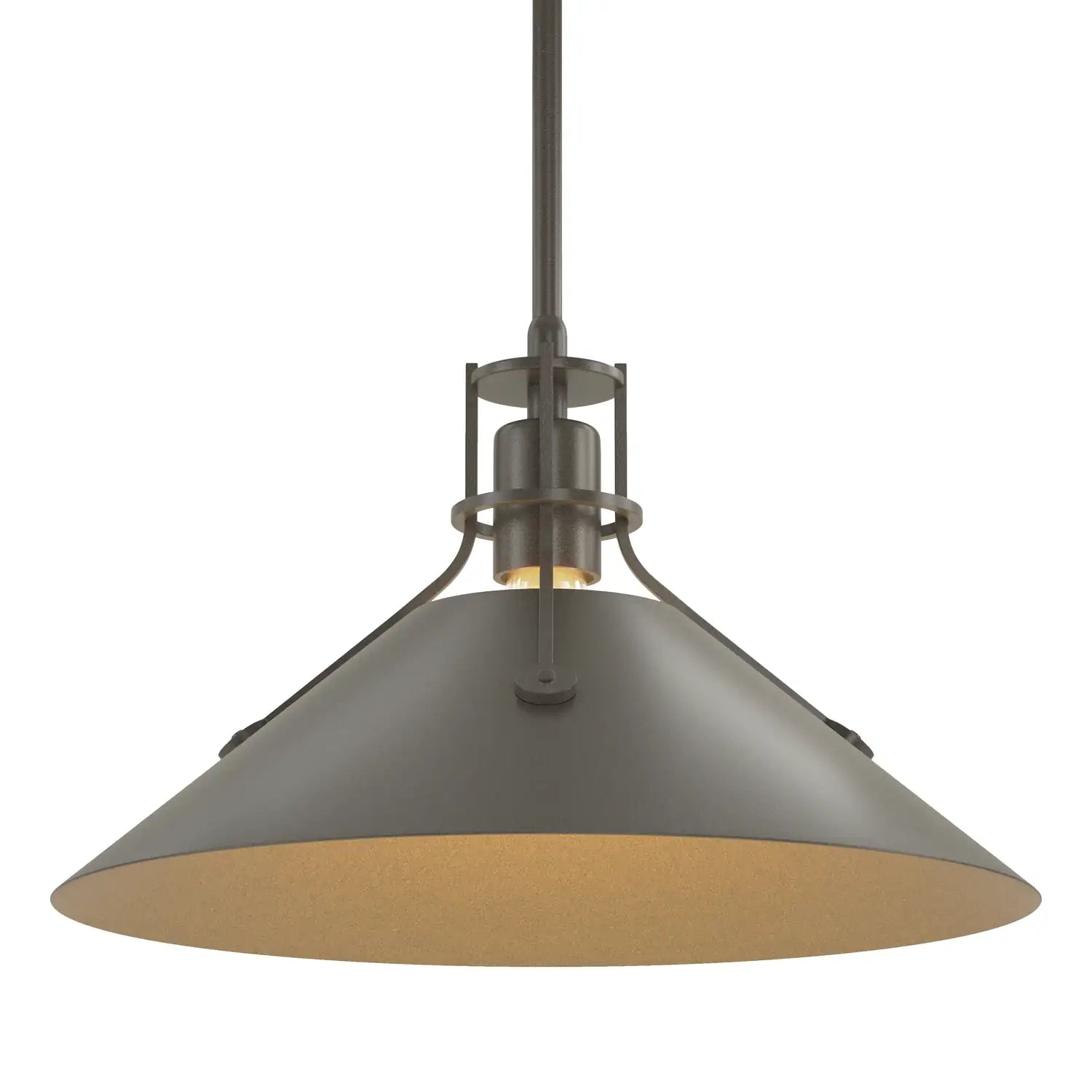 HUBBARDTON FORGE, HENRY STEEL SHADE PENDANT, PENDANT LIGHT