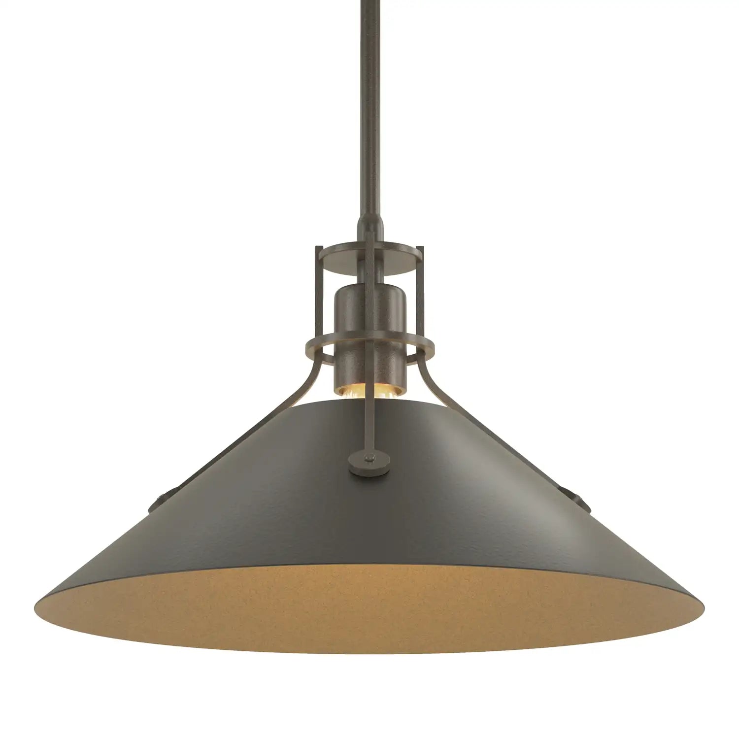 HUBBARDTON FORGE, HENRY STEEL SHADE PENDANT, PENDANT LIGHT