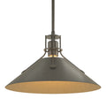 HUBBARDTON FORGE, HENRY STEEL SHADE PENDANT, PENDANT LIGHT