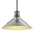 HUBBARDTON FORGE, HENRY STEEL SHADE PENDANT, PENDANT LIGHT