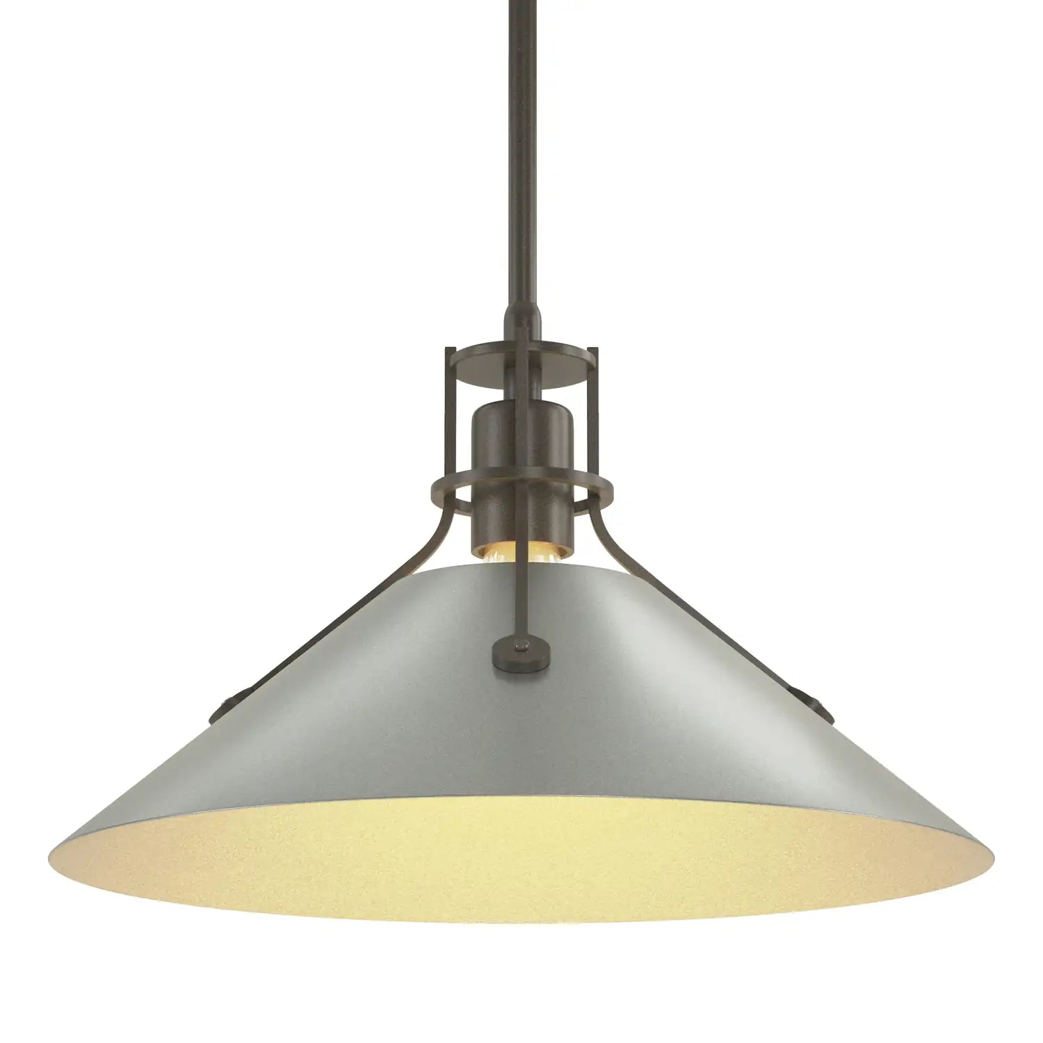 HUBBARDTON FORGE, HENRY STEEL SHADE PENDANT, PENDANT LIGHT