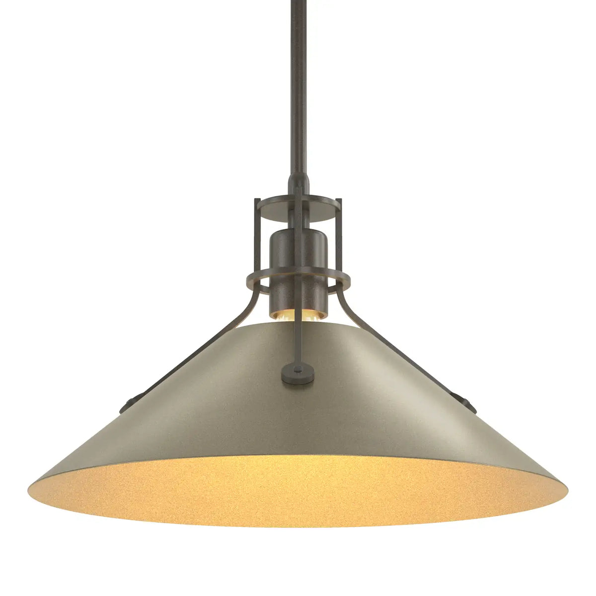 Hubbardton Forge, Henry Steel Shade Pendant, PENDANT LIGHT
