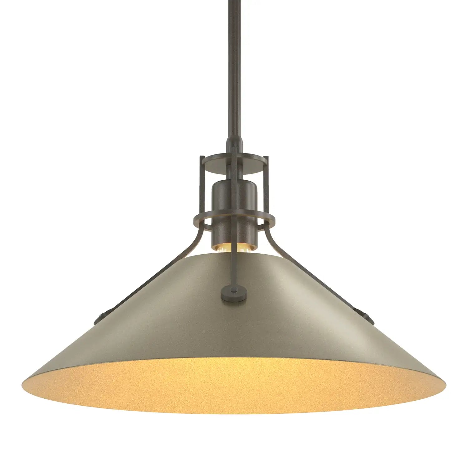 HUBBARDTON FORGE, HENRY STEEL SHADE PENDANT, PENDANT LIGHT
