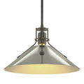 HUBBARDTON FORGE, HENRY STEEL SHADE PENDANT, PENDANT LIGHT