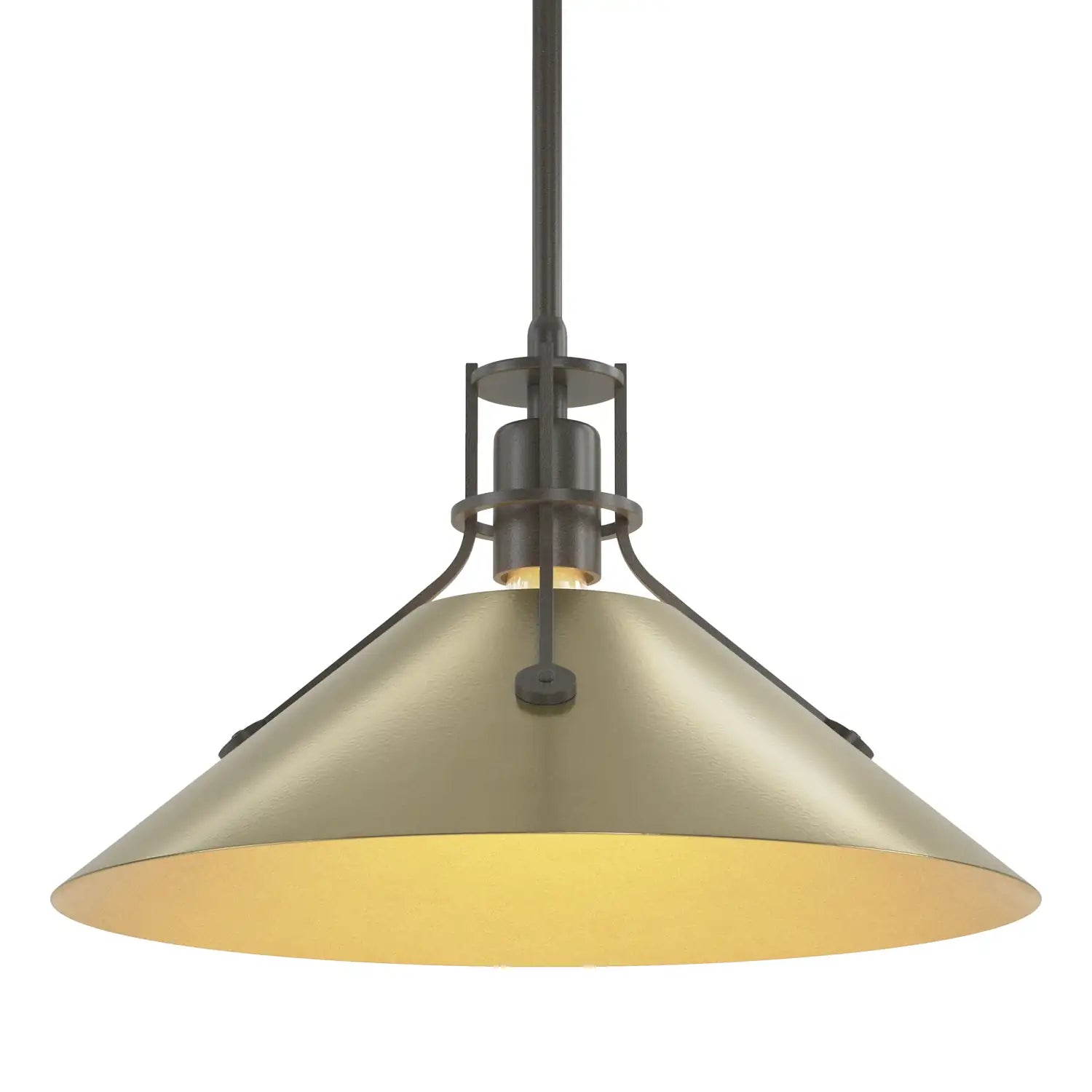 HUBBARDTON FORGE, HENRY STEEL SHADE PENDANT, PENDANT LIGHT