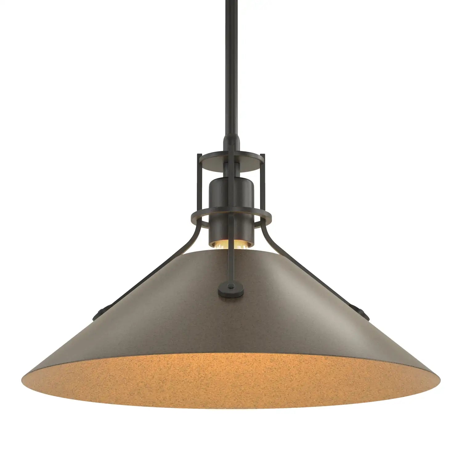 HUBBARDTON FORGE, HENRY STEEL SHADE PENDANT, PENDANT LIGHT
