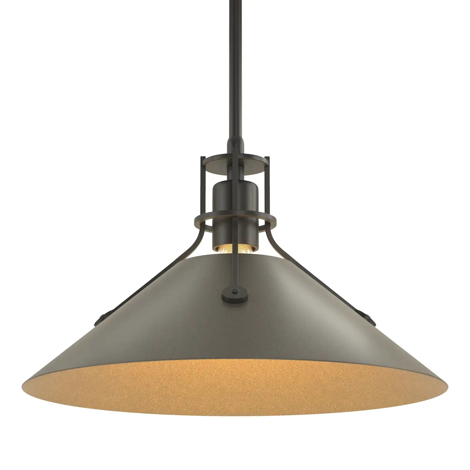 HUBBARDTON FORGE, HENRY STEEL SHADE PENDANT, PENDANT LIGHT