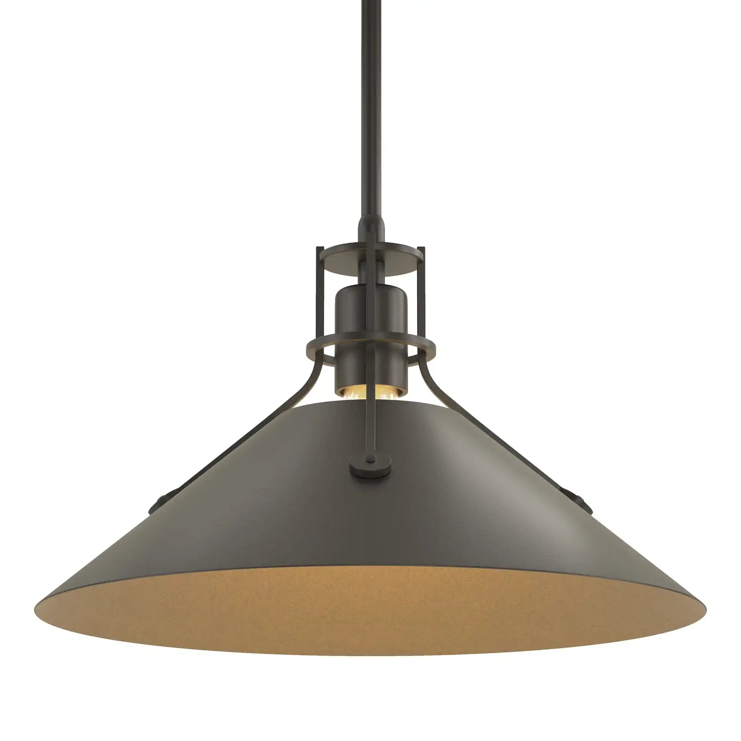 HUBBARDTON FORGE, HENRY STEEL SHADE PENDANT, PENDANT LIGHT