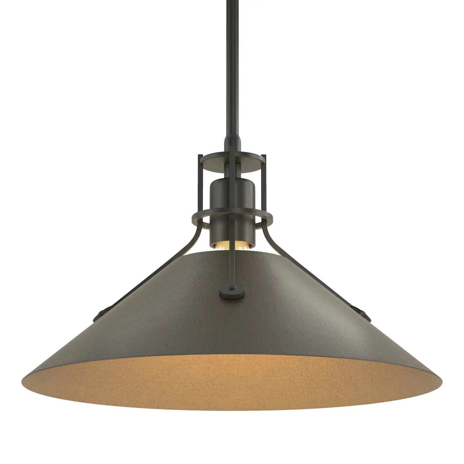 HUBBARDTON FORGE, HENRY STEEL SHADE PENDANT, PENDANT LIGHT