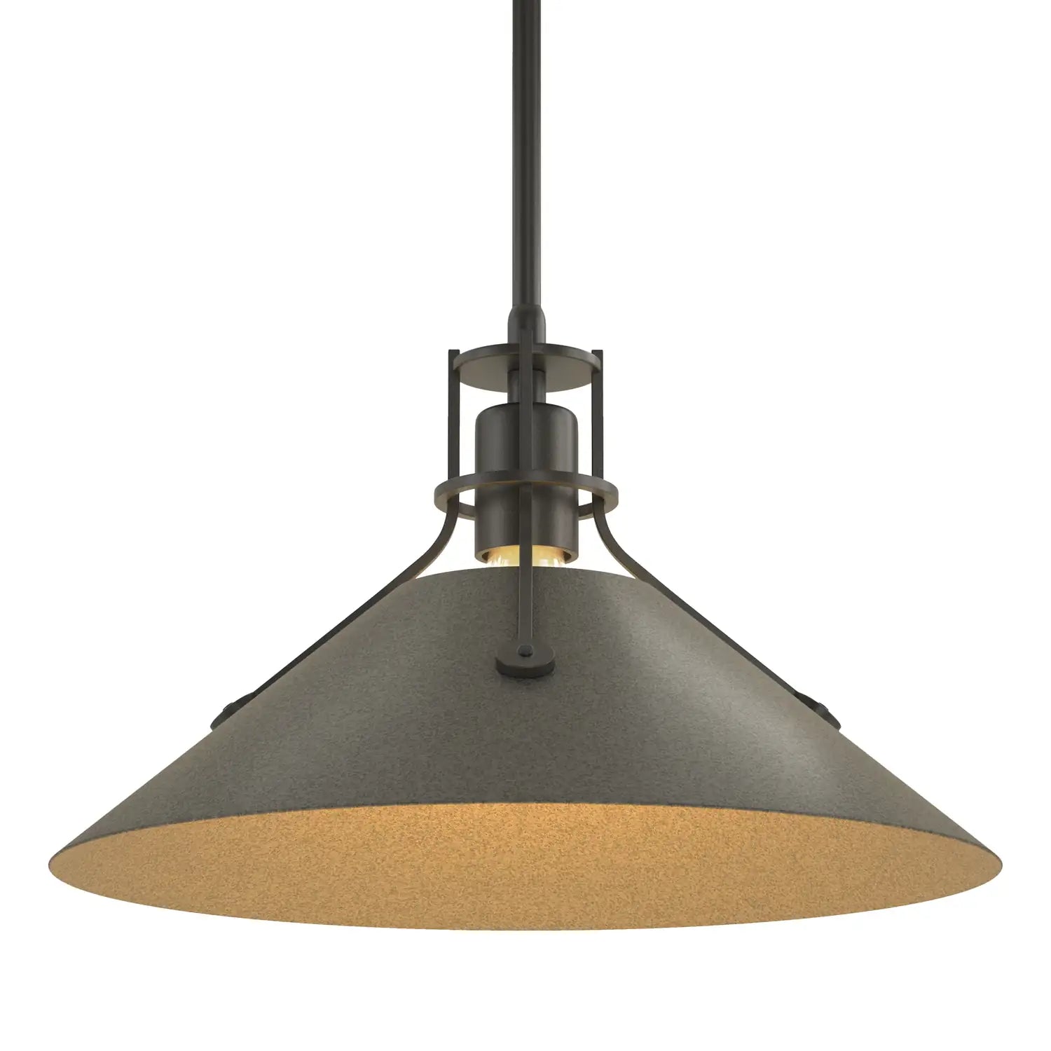 HUBBARDTON FORGE, HENRY STEEL SHADE PENDANT, PENDANT LIGHT