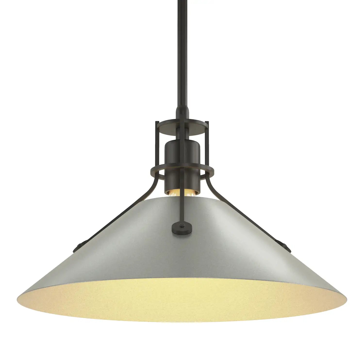 HUBBARDTON FORGE, HENRY STEEL SHADE PENDANT, PENDANT LIGHT