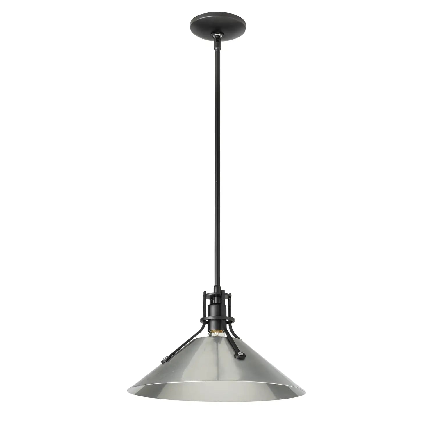 HUBBARDTON FORGE, HENRY STEEL SHADE PENDANT, PENDANT LIGHT