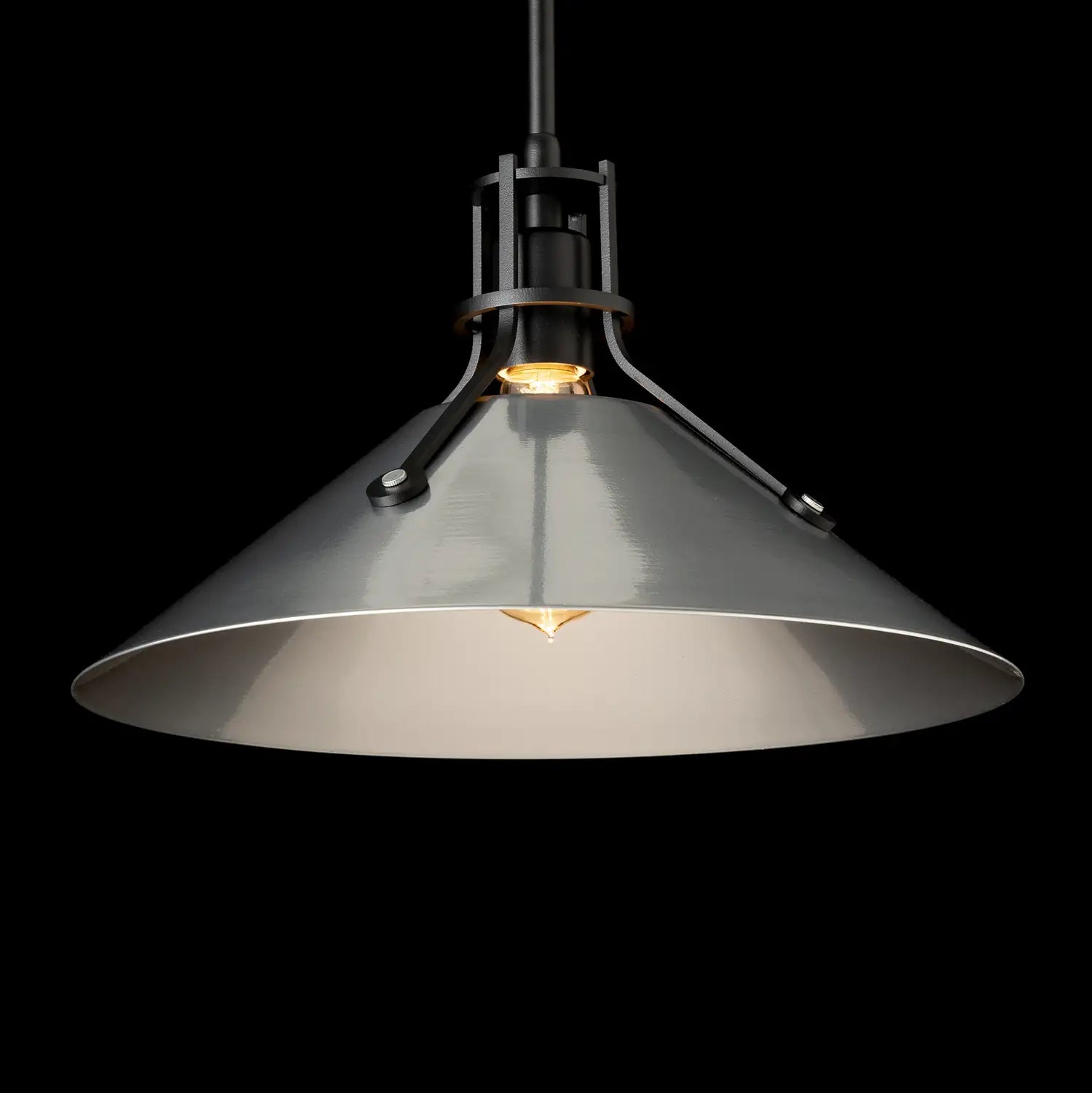HUBBARDTON FORGE, HENRY STEEL SHADE PENDANT, PENDANT LIGHT