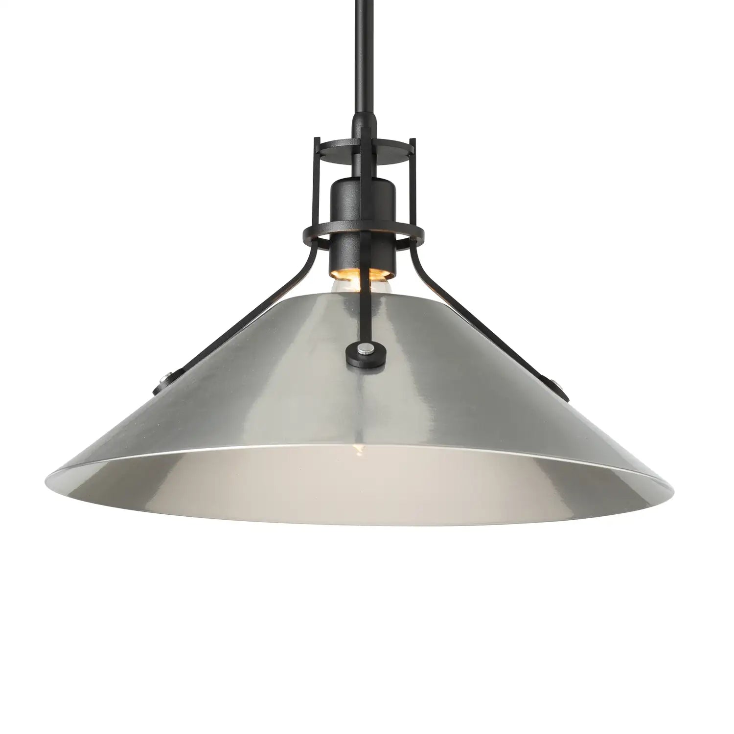 HUBBARDTON FORGE, HENRY STEEL SHADE PENDANT, PENDANT LIGHT