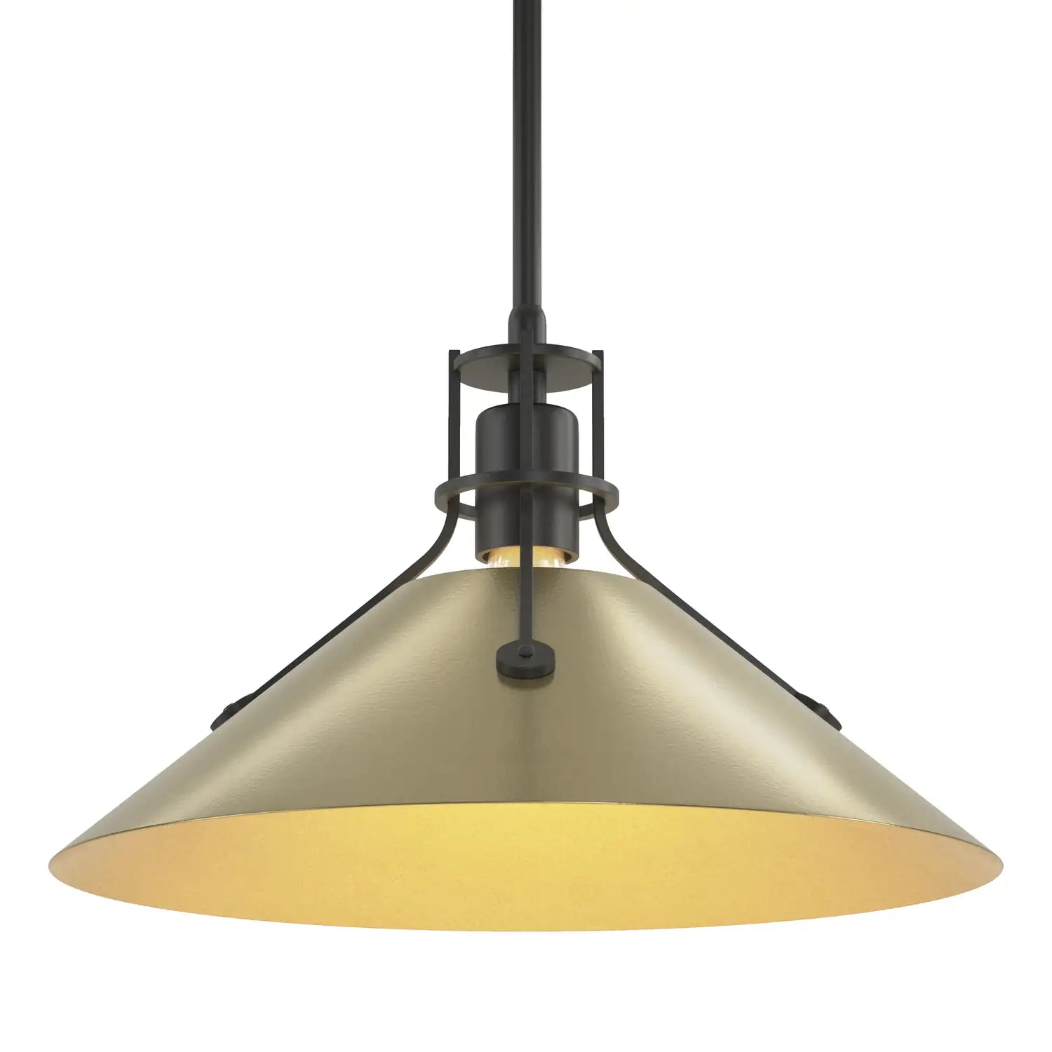HUBBARDTON FORGE, HENRY STEEL SHADE PENDANT, PENDANT LIGHT