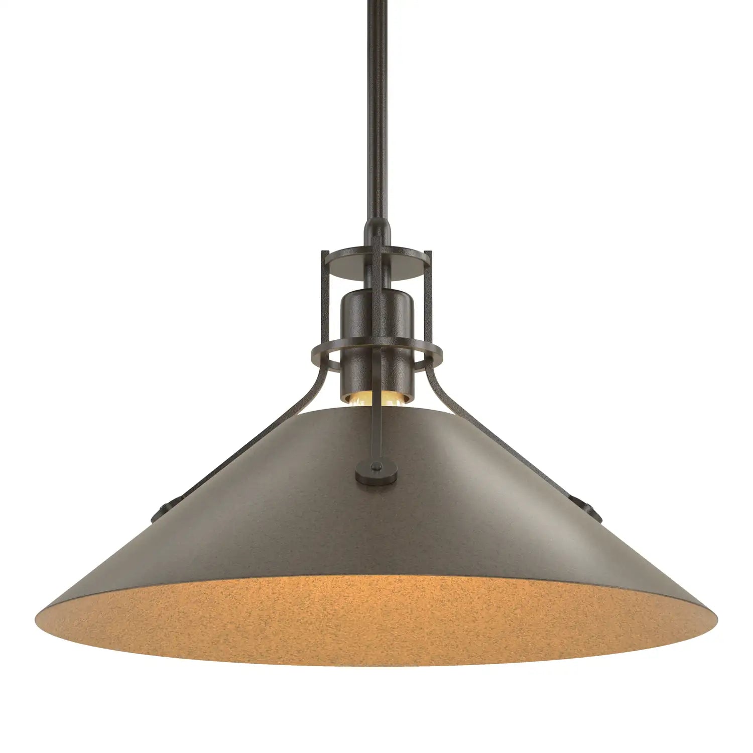 HUBBARDTON FORGE, HENRY STEEL SHADE PENDANT, PENDANT LIGHT