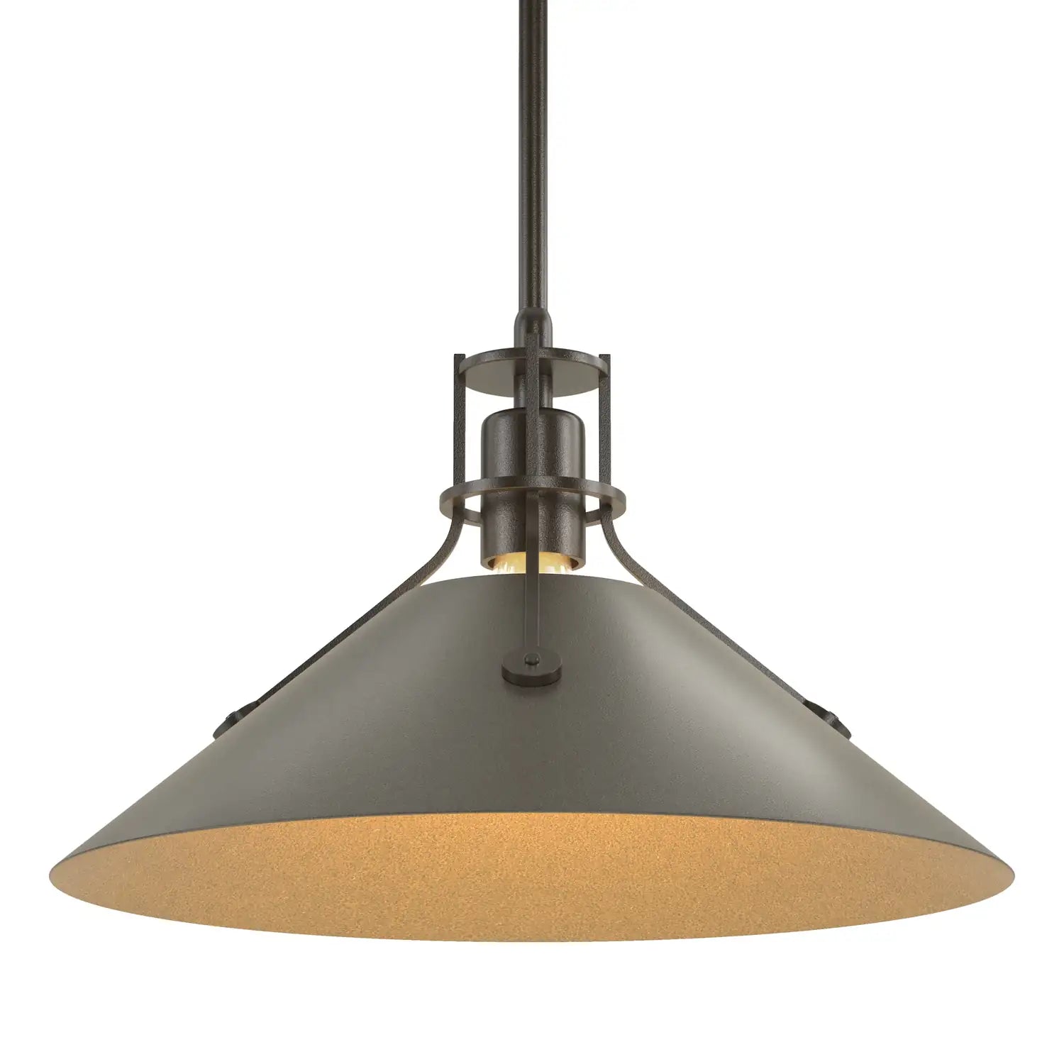 HUBBARDTON FORGE, HENRY STEEL SHADE PENDANT, PENDANT LIGHT