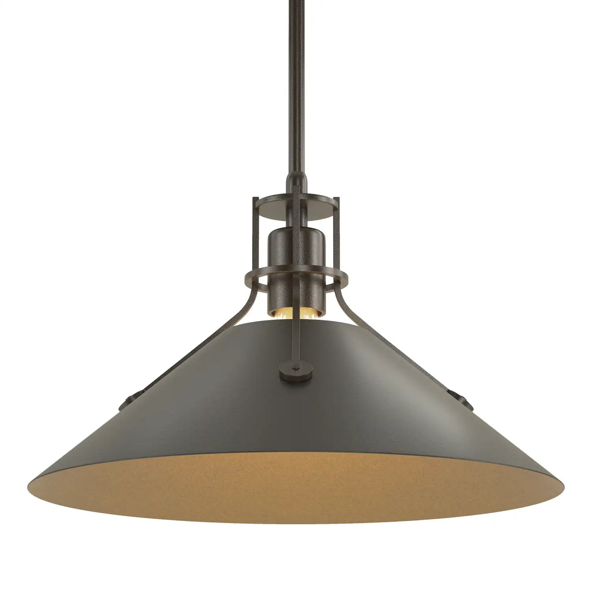 Hubbardton Forge, Henry Steel Shade Pendant, PENDANT LIGHT