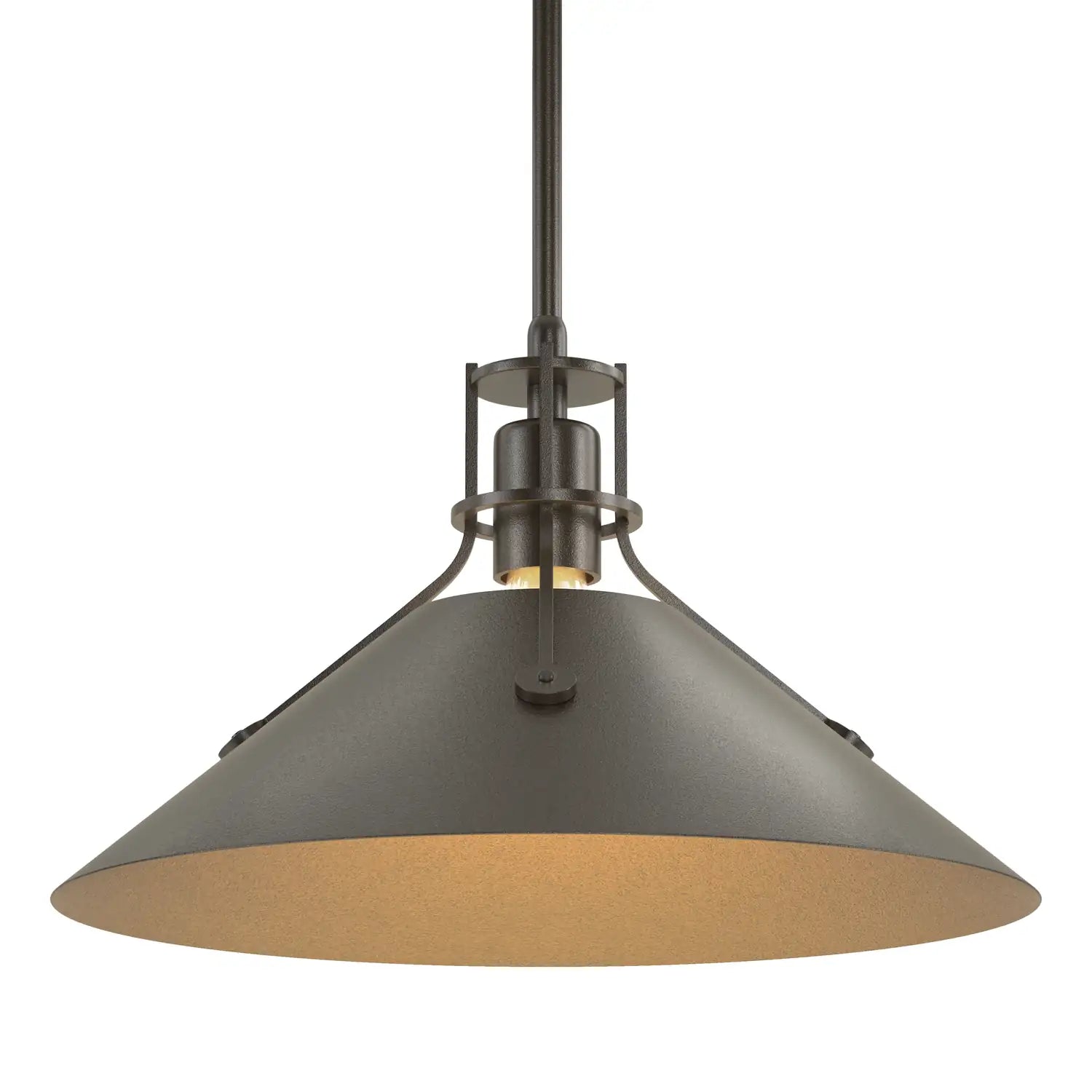 HUBBARDTON FORGE, HENRY STEEL SHADE PENDANT, PENDANT LIGHT