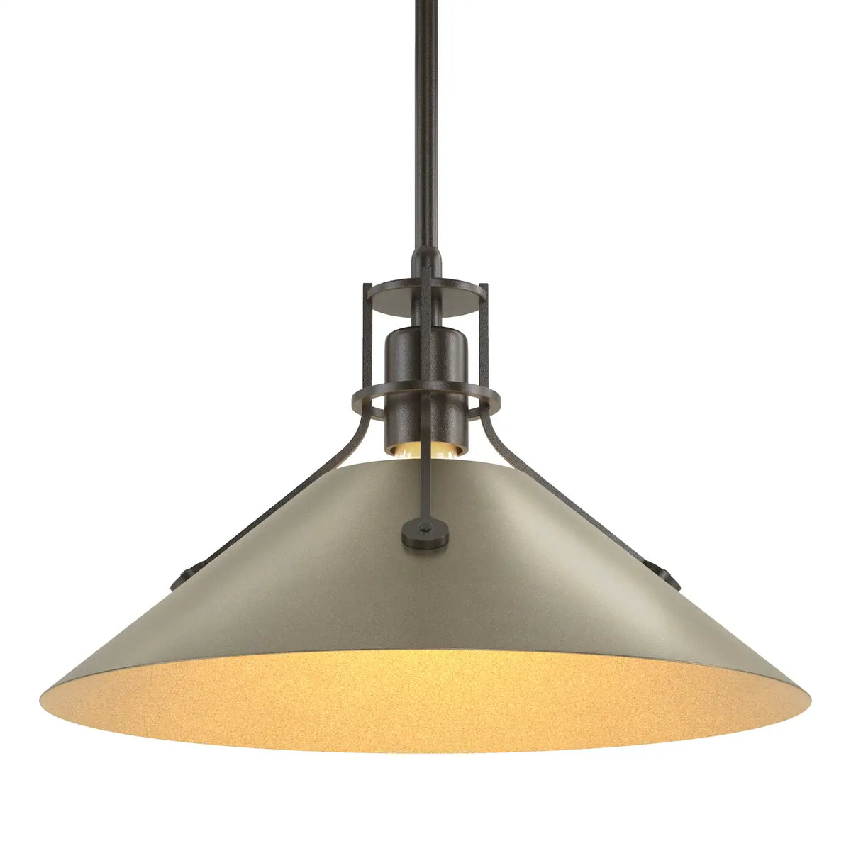 Hubbardton Forge, Henry Steel Shade Pendant, PENDANT LIGHT