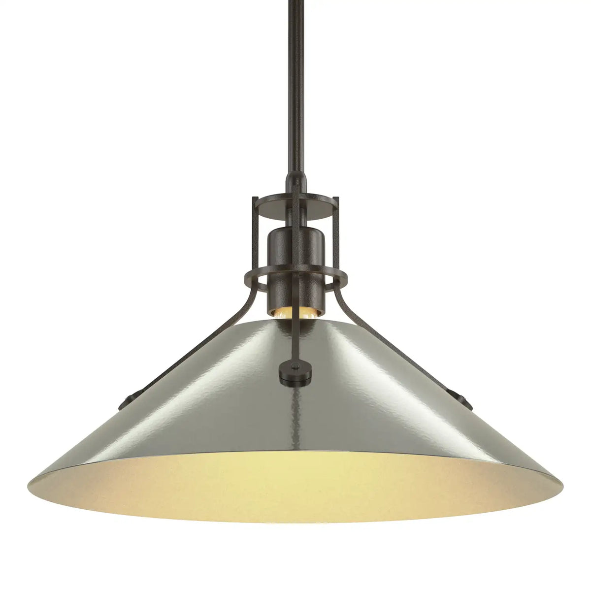Hubbardton Forge, Henry Steel Shade Pendant, PENDANT LIGHT