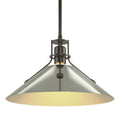 HUBBARDTON FORGE, HENRY STEEL SHADE PENDANT, PENDANT LIGHT