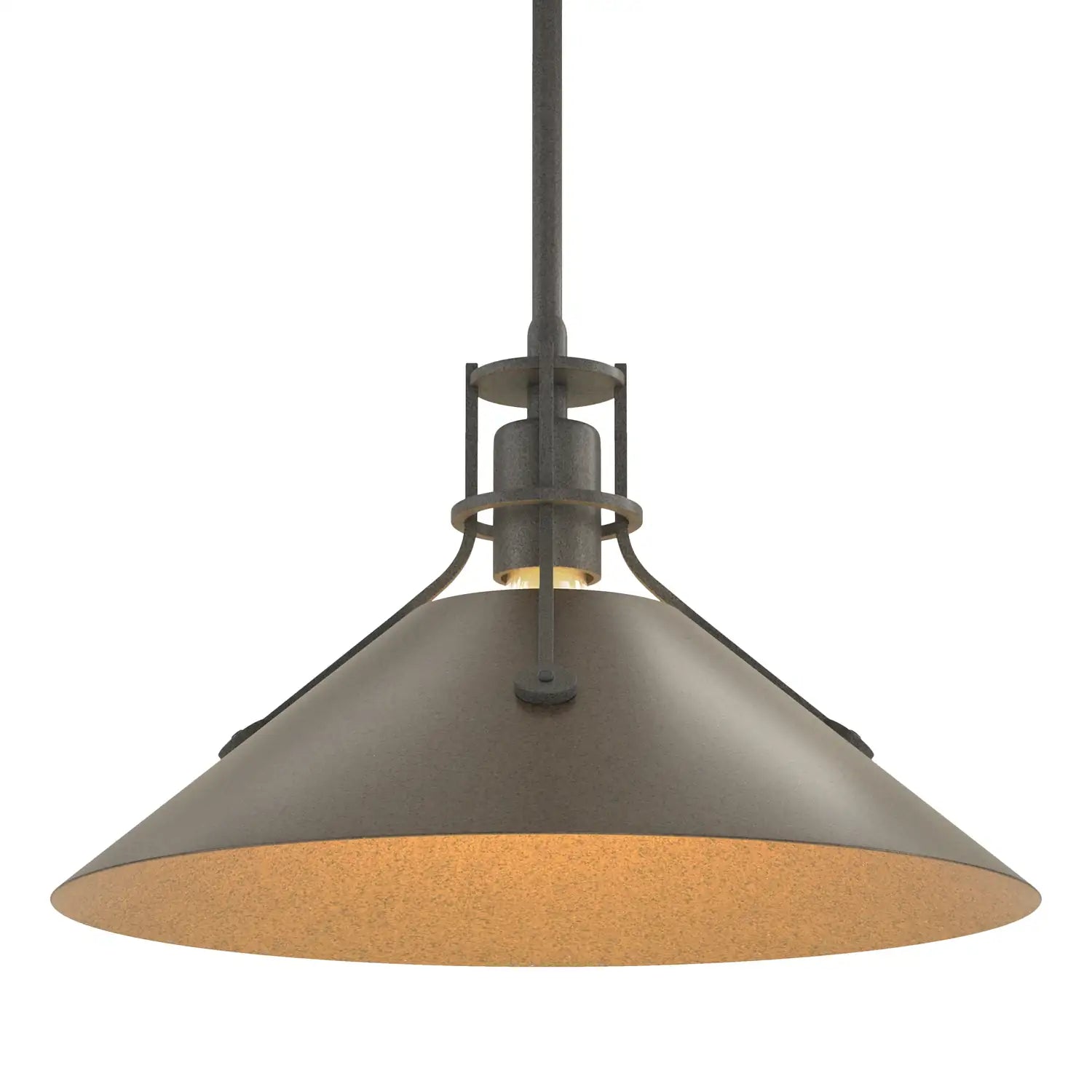 HUBBARDTON FORGE, HENRY STEEL SHADE PENDANT, PENDANT LIGHT
