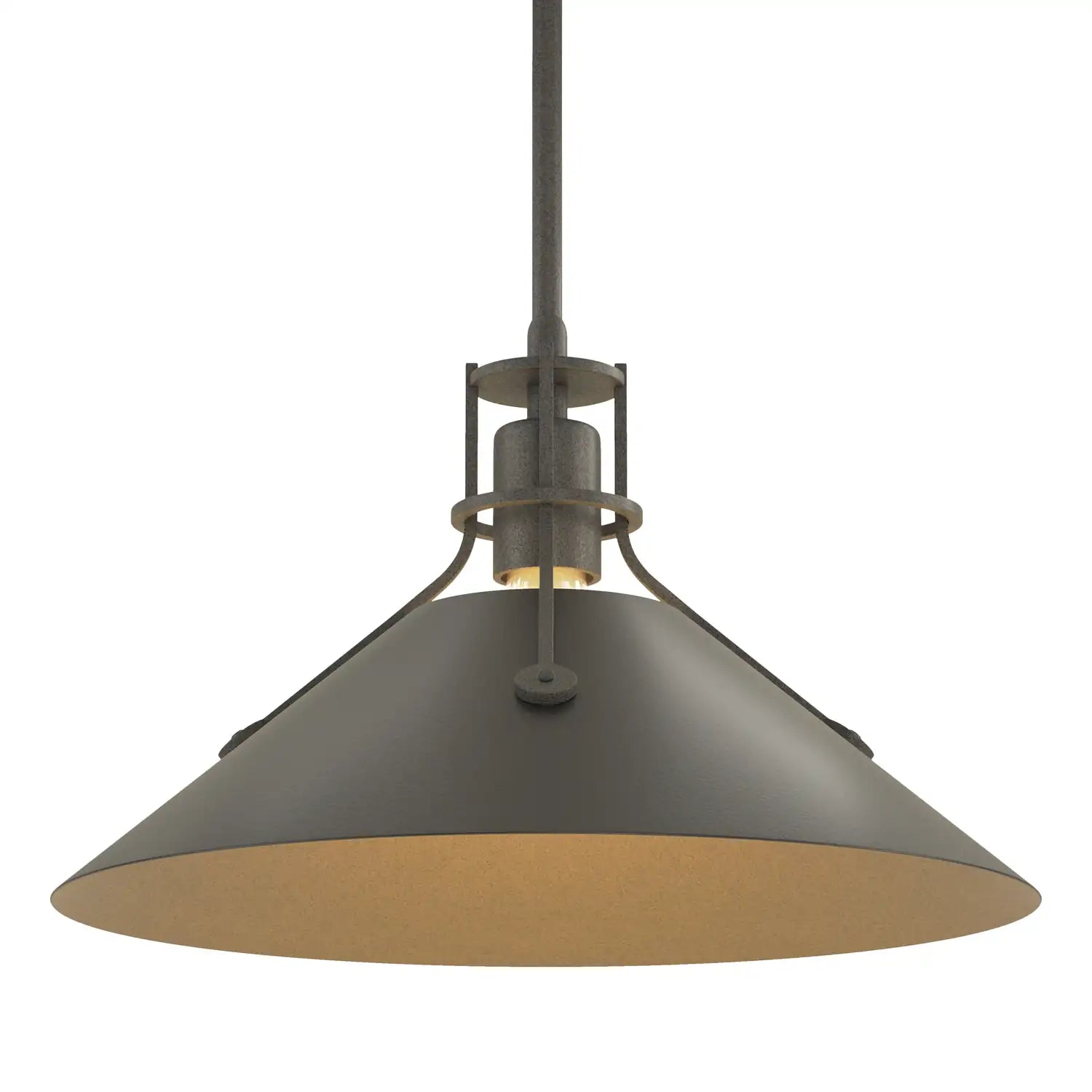 HUBBARDTON FORGE, HENRY STEEL SHADE PENDANT, PENDANT LIGHT