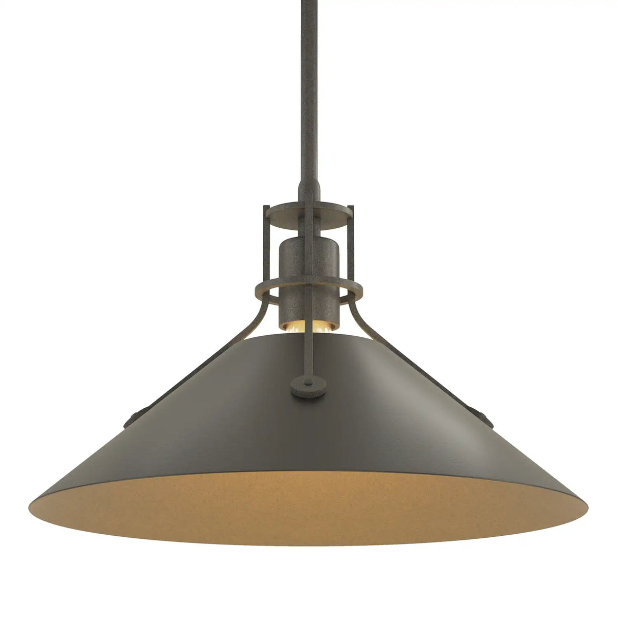Hubbardton Forge, Henry Steel Shade Pendant, PENDANT LIGHT