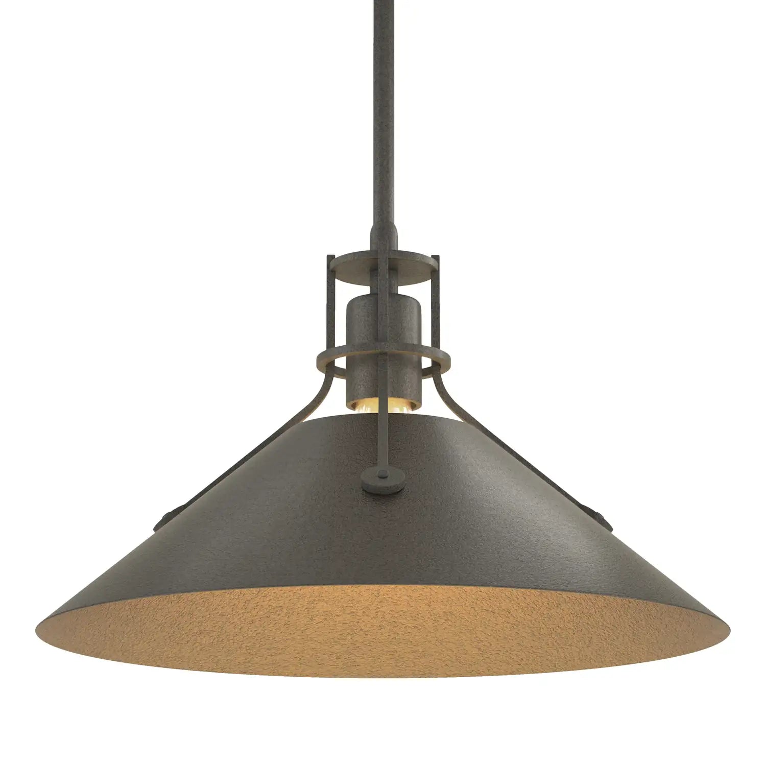 HUBBARDTON FORGE, HENRY STEEL SHADE PENDANT, PENDANT LIGHT