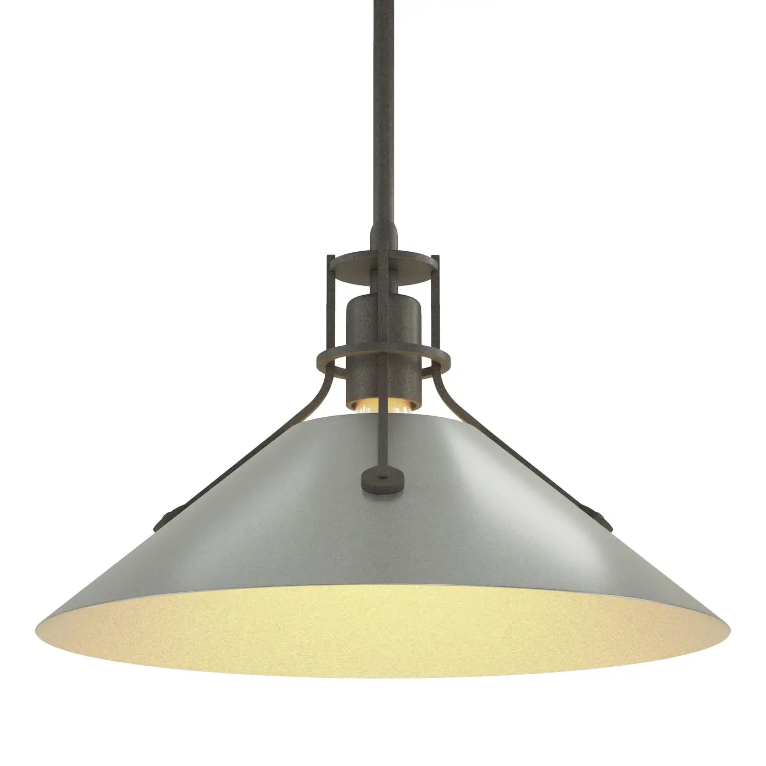 HUBBARDTON FORGE, HENRY STEEL SHADE PENDANT, PENDANT LIGHT