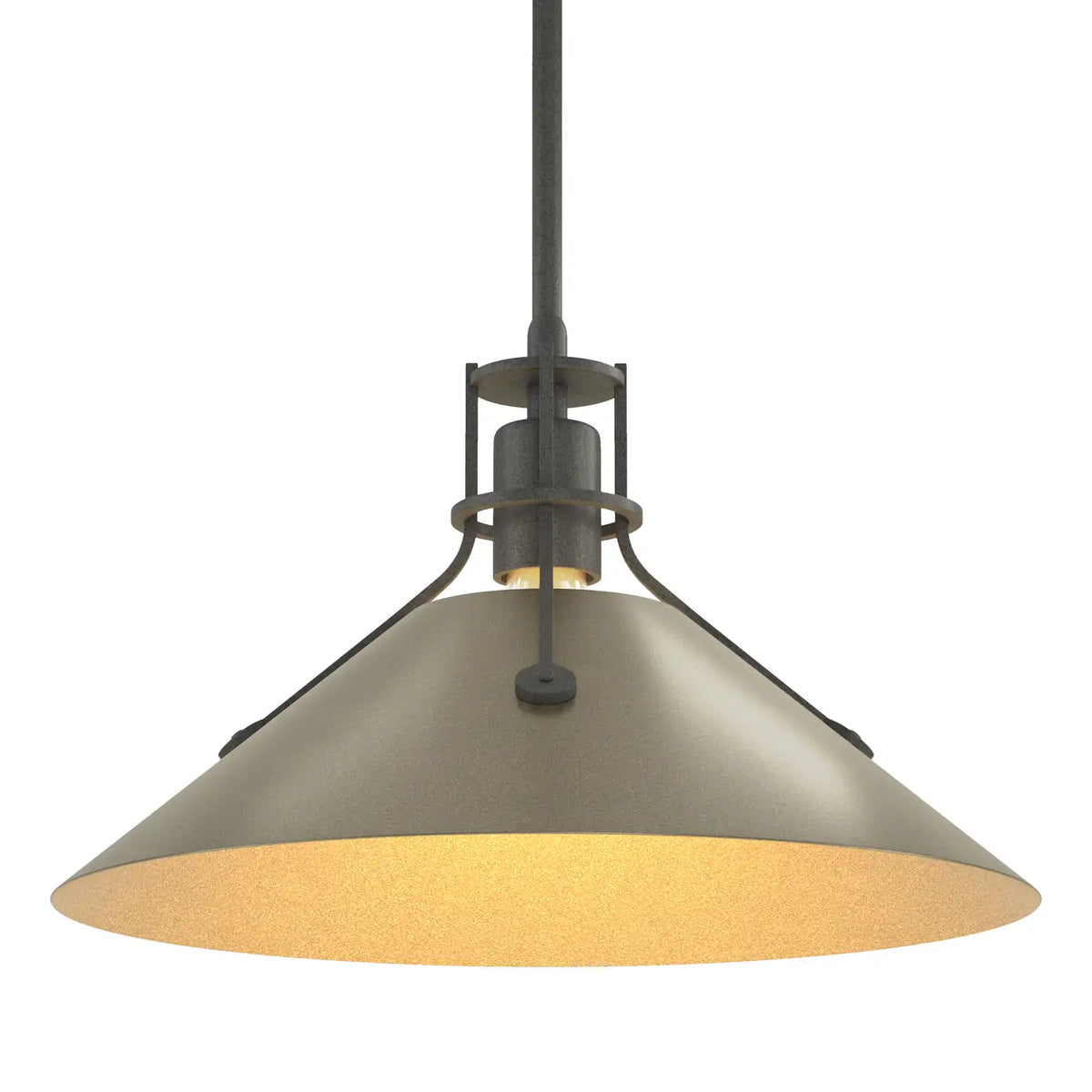 Hubbardton Forge, Henry Steel Shade Pendant, PENDANT LIGHT