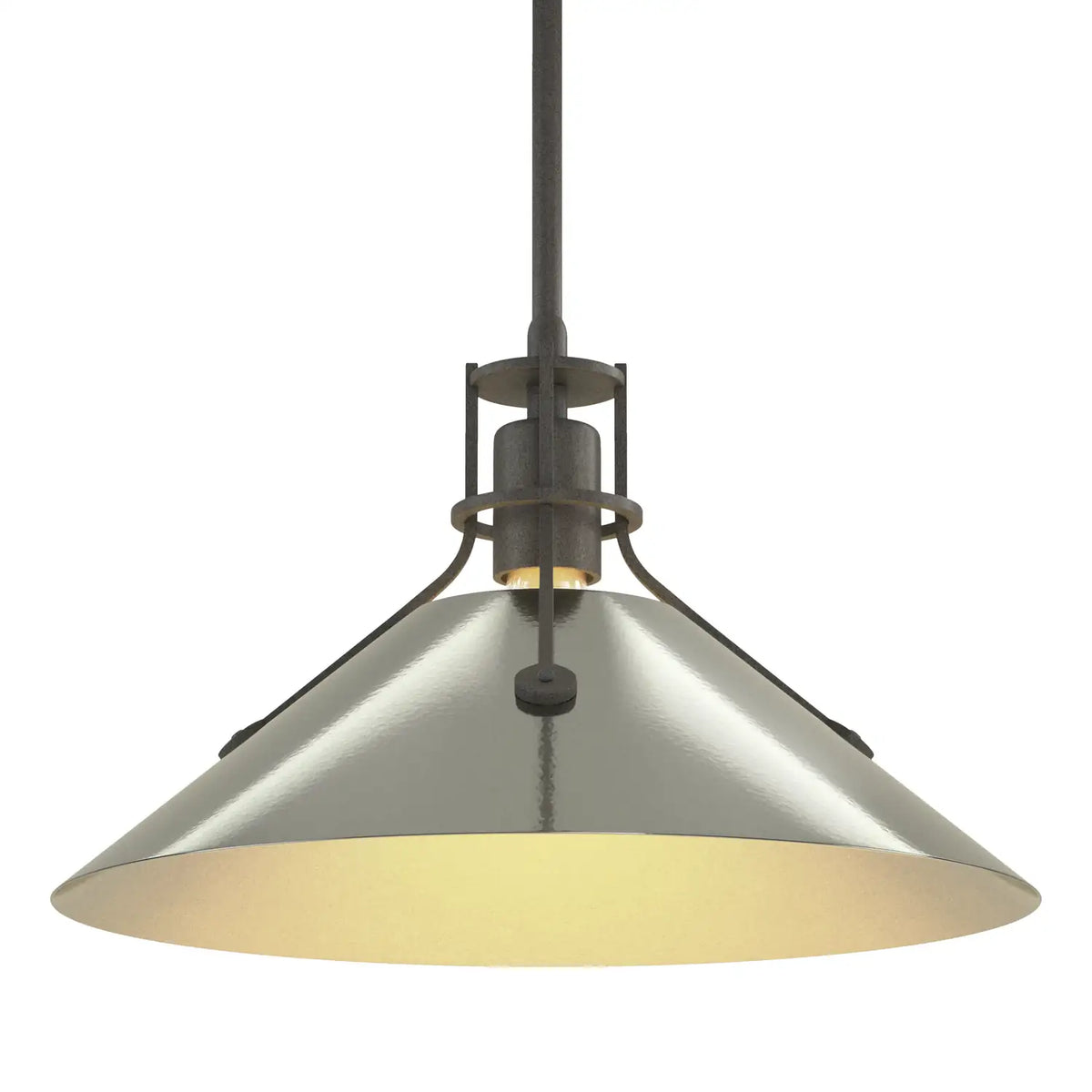 Hubbardton Forge, Henry Steel Shade Pendant, PENDANT LIGHT