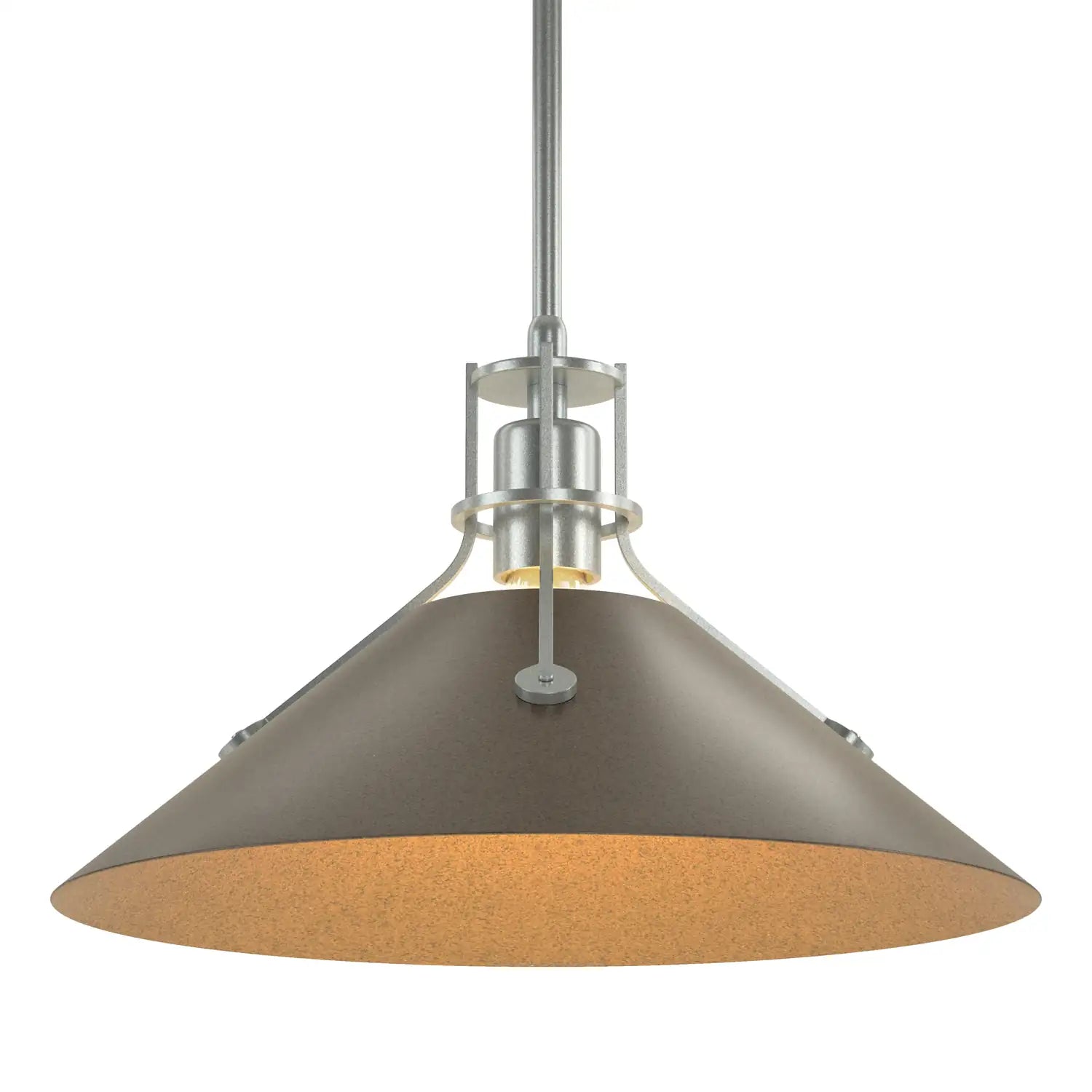 HUBBARDTON FORGE, HENRY STEEL SHADE PENDANT, PENDANT LIGHT
