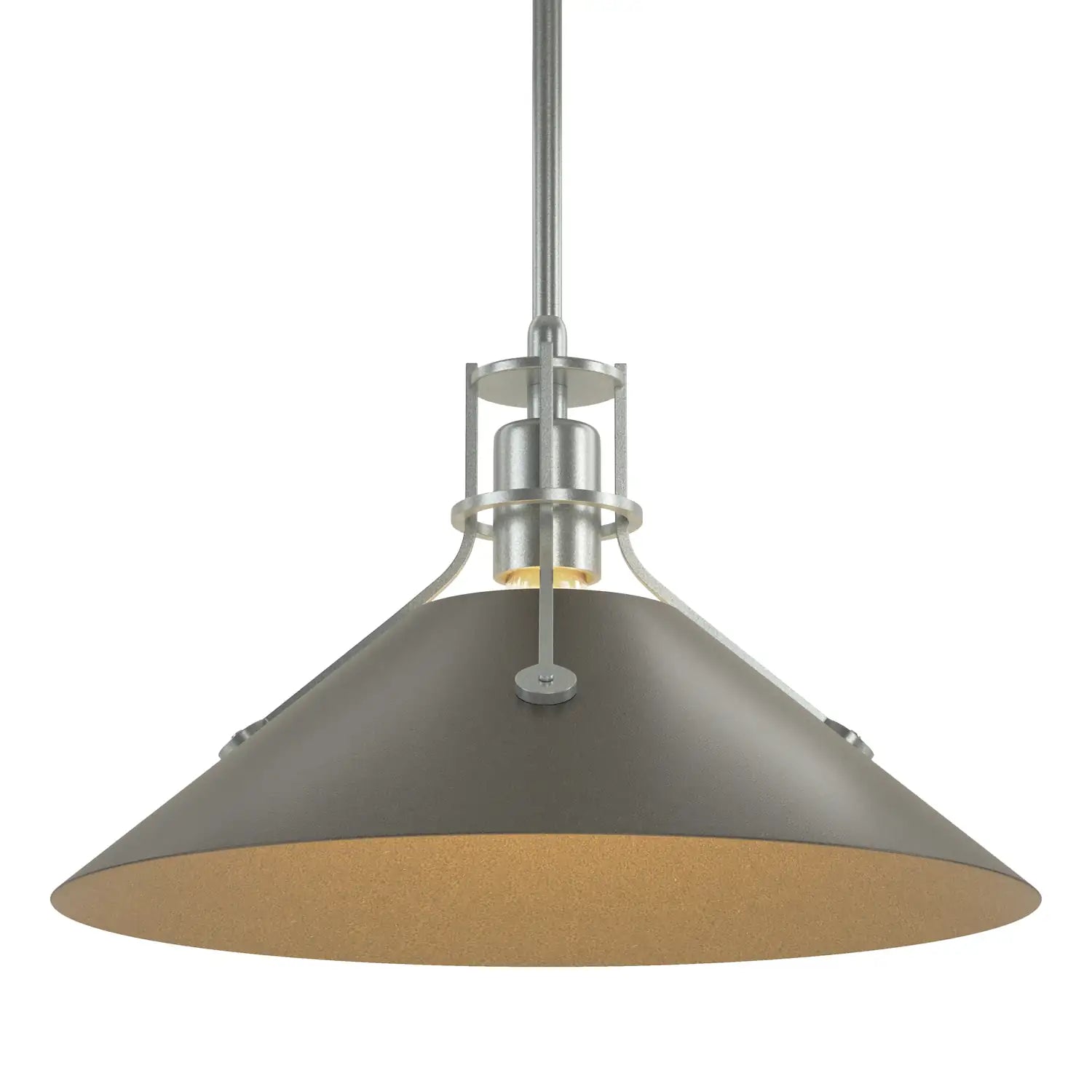HUBBARDTON FORGE, HENRY STEEL SHADE PENDANT, PENDANT LIGHT